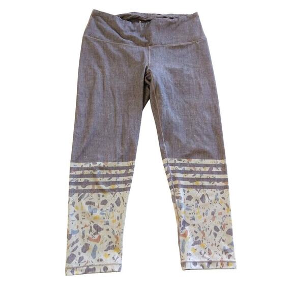 prAna Pillar Printed Capri Leggings Size S Moonlight Terrazzo Mid-Rise Active - Picture 2 of 7